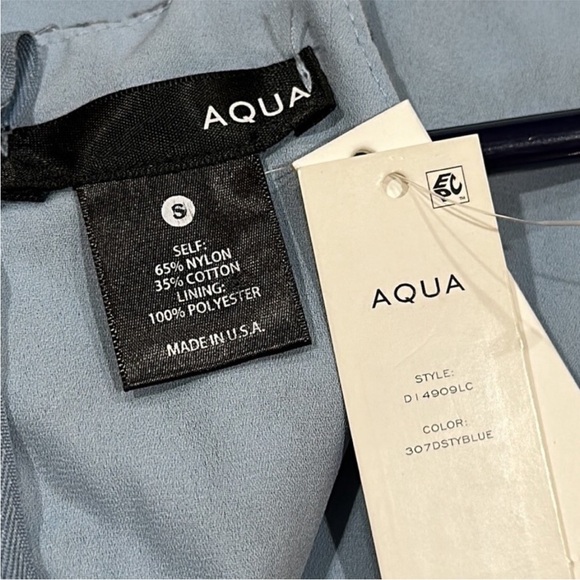 NWT Aqua Dusty Blue Lace Dress Women’s Sz S - Picture 10 of 11